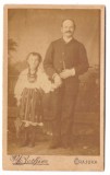 4776 - CRAIOVA, Father with little Girl, SIBIU, woman, CLUJ, woman - 3 CDV old Photo ( 10,5/6,5 cm )