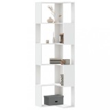 vidaXL Bibliotecă 5 niveluri alb 50x50x179cm lemn prelucrat 852582