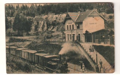 SV * Tusnad Bai * Harghita * GARA * Tren * Locomotiva cu Aburi cca. 1905 foto