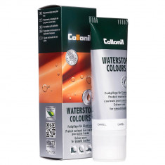 Crema de pantofi cu ulei de migdale Collonil Waterstop Colours, 75 ml, camel