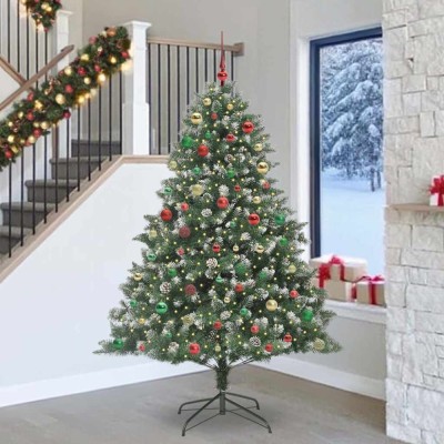 vidaXL Brad de Crăciun artificial cu 300 LED Verde 160 x 160 x 240 cm 3395265 foto