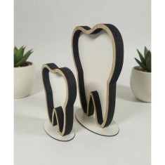 Blank pentru aranjamente cu licheni &ndash; formă DINTE, 20 cm, grosime 2 cm