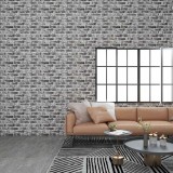 Panouri perete 3D caramida gri inchis, 10 buc, 100x50cm, EPS, izolare termica, vidaXL - Rezistent la socuri, impermeabil