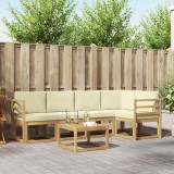 vidaXL Set de canapele de exterior cu pernă 6 pcs Alb și crem 3387649