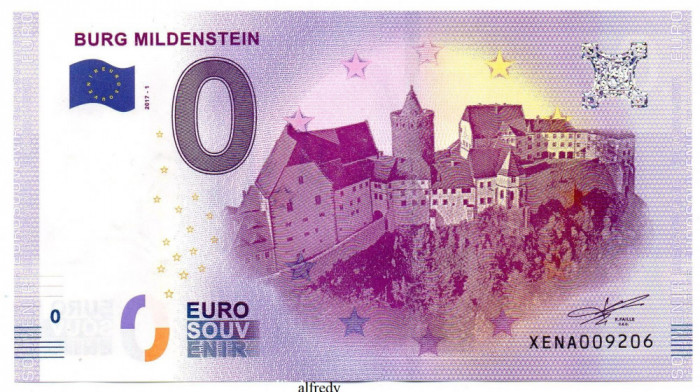 GERMANIA 2017 0 EURO SOUVENIR, Mildenstein, Castel, UNC