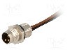 Conector M8, 3 pini, clasa etanseitate IP67, HIRSCHMANN - 933146001 ELST 3308 RV FM 805