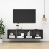 Cumpara ieftin Dulap TV montat pe perete, gri, 37x37x142,5 cm, PAL