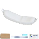 Burete protectie banda superioara pentru casti Skullcandy Hesh 3 / Hesh ANC / Hesh Evo - Crem (white smoke) - Spuma cu memorie - Piele ecologica