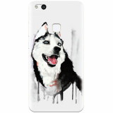 Husa silicon pentru Huawei P10 Lite, Husky Dog Watercolor Illustration