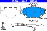 Placute Frana ATE 13.0460-2834.2 Set Frana Disc Dacia Renault Clio Megane Logan Sandero