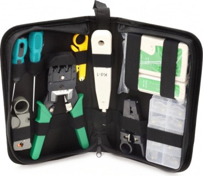 Set de reparare LAN a cablului de retea 9 in 1 + husa depozitare foto
