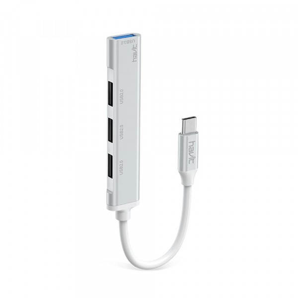 Hub USB-C HAVIT HB41, 4in1, Argintiu