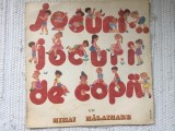 Jocuri de copii Mihai Malaimare disc vinyl lp muzica pentru copii EXE 02768 VG+, Electrecord