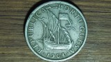 Cumpara ieftin Portugalia - moneda de colectie - 5 escudos 1964 an mai rar al seriei - barca panze - spectaculoasa !