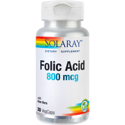 Folic Acid 800mg Solaray Secom 30cps foto