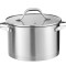 Oala din inox Zilan ZLN1368, 5.5L, Diametru 24 cm, manere nituite, Compatibil gaz, inductie &amp; electric, Compatibil masina de spalat vase