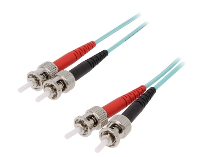 Cablu patch cord fibră OM3 ST/UPC 2m