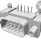 Conector D-Sub 9 PIN THT 90&deg; Soclu Tată UNC 4-40