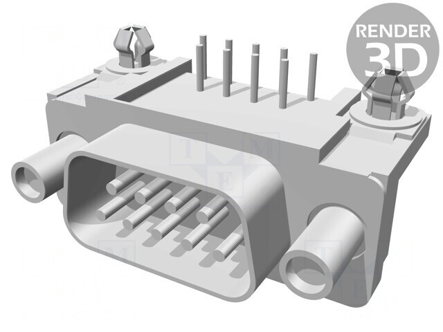 Conector D-Sub 9 PIN THT 90&deg; Soclu Tată UNC 4-40