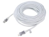Cablu USB 3.1 RJ45 mufă, USB C mufă nichelat 15m alb F/UTP - Cablu de internet USB-C 15m alb