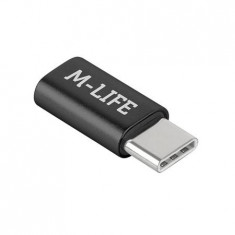 ADAPTOR MICRO USB - USB TIP C M-LIFE