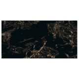 Gresie exterior / interior portelanata Magnifique Black, 60 x 120 cm, negru, lucioasa, rectificata, imitatie marmura