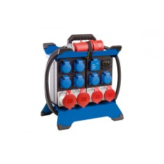 Prelungitor Stecky Duo 3 pentru santier cu 6 prize monofazice schuko 16A 250V, 2 prize trifazice CEE 5 poli 16A , 2 prize trifazice CEE 5 poli 32A IP4