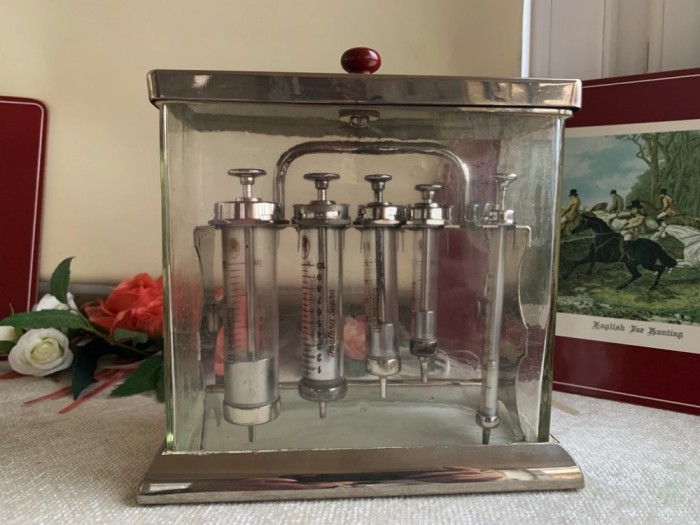 Sterilizator ERKA, 16 Ace si 5 Seringi HENKE - Vintage / Colectie