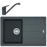 Pachet chiuveta bucatarie Franke BFG 611-78, adancime cuva 200mm, 780x500mm + Baterie Novara Plus, Negru