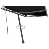 Cumpara ieftin Copertină autonomă retractabilă manual, antracit, 350x250 cm