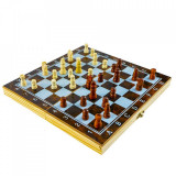 Cumpara ieftin Joc 3 &icirc;n 1: șah, table, dame! Cutie lemn, 39.5x19.5cm, 7-10 ani, 5-7 ani, +10 ani, 3-5 ani