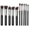 Set 10 pensule machiaj, SensoPRO, Black, husa inclusa
