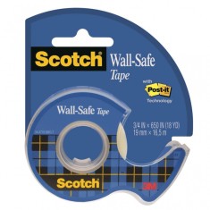 Dispenser Cu Banda Adeziva Invizibila, Pt. Perete, Nu Lasa Urme, 19mm X 16.5m, 3m - Scotch Wallsafe foto
