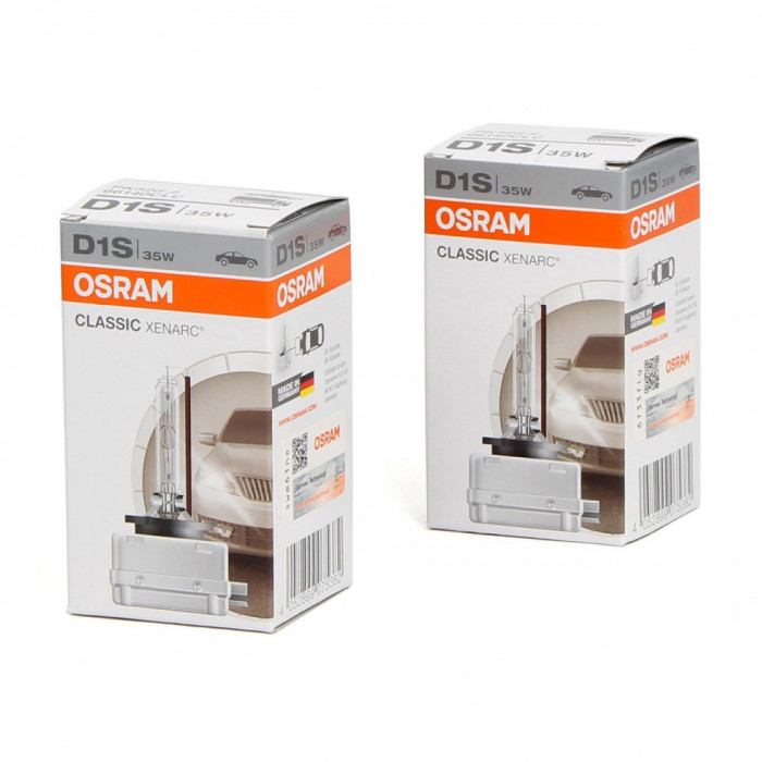 Set 2 Buc Bec Xenon Osram D1S 85V 35W PK32d-2 Classic Xenarc 66140CLC