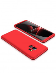 Husa 360 grade, Samsung S9, rosie, 3 componente de imbinare, protectie totala foto