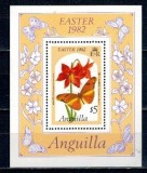 Anguilla 1982 - Flori, fluturi, Pasti, colita neuzata