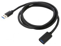 Cablu USB 3.0 A-A 1,5m Negru foto