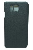 Husa tip carte neagra (cu decupaj frontal) pentru Samsung Galaxy Alpha G850