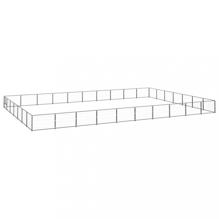 Padoc pentru c&acirc;ini, negru, 70 m&sup2;, oțel