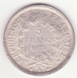 Replica (copie) dupa moneda de 5 franci 1875 Franta