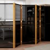 VidaXL Paravan de cameră cu 5 panouri, negru, 350x180 cm