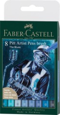 PITT ARTIST PEN SET 8 BUC ALBASTRU 2022 FABER-CASTELL foto