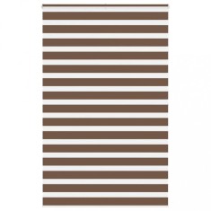 vidaXL Jaluzea tip zebra maro lățime țesătură 135,9 cm poliester