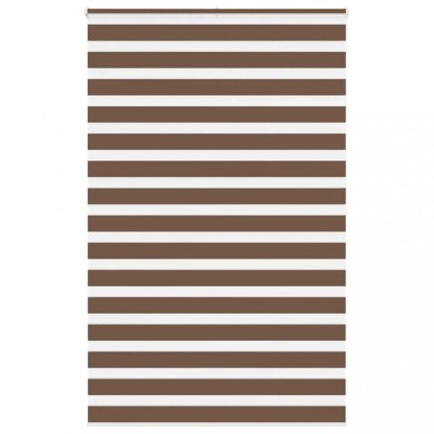 Jaluzea tip zebra maro lățime țesătură 135,9 cm poliester foto