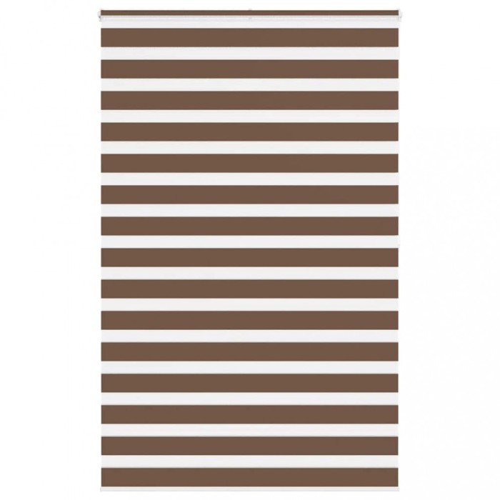 Jaluzea tip zebra maro lățime țesătură 135,9 cm poliester