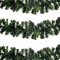 Ghirlandă Decorativă Crăciun, Model Bicolor, Plastic Verde, Lungime 2.7m, Lățime 20cm
