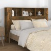 Tablie Pat cu Dulap Stejar Afumat 160x18.5x104.5 cm | Biblioteca Dormitor | Lemn