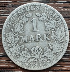 (A571) MONEDA DIN ARGINT GERMANIA - 1 MARK 1875, LIT. A foto