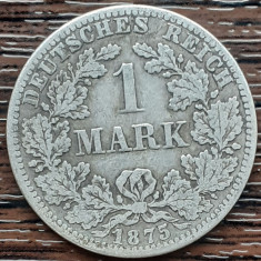 (A571) MONEDA DIN ARGINT GERMANIA - 1 MARK 1875, LIT. A