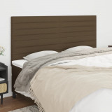 VidaXL Tăblii de pat, 4 buc, maro &icirc;nchis, 80x5x78/88 cm, textil
